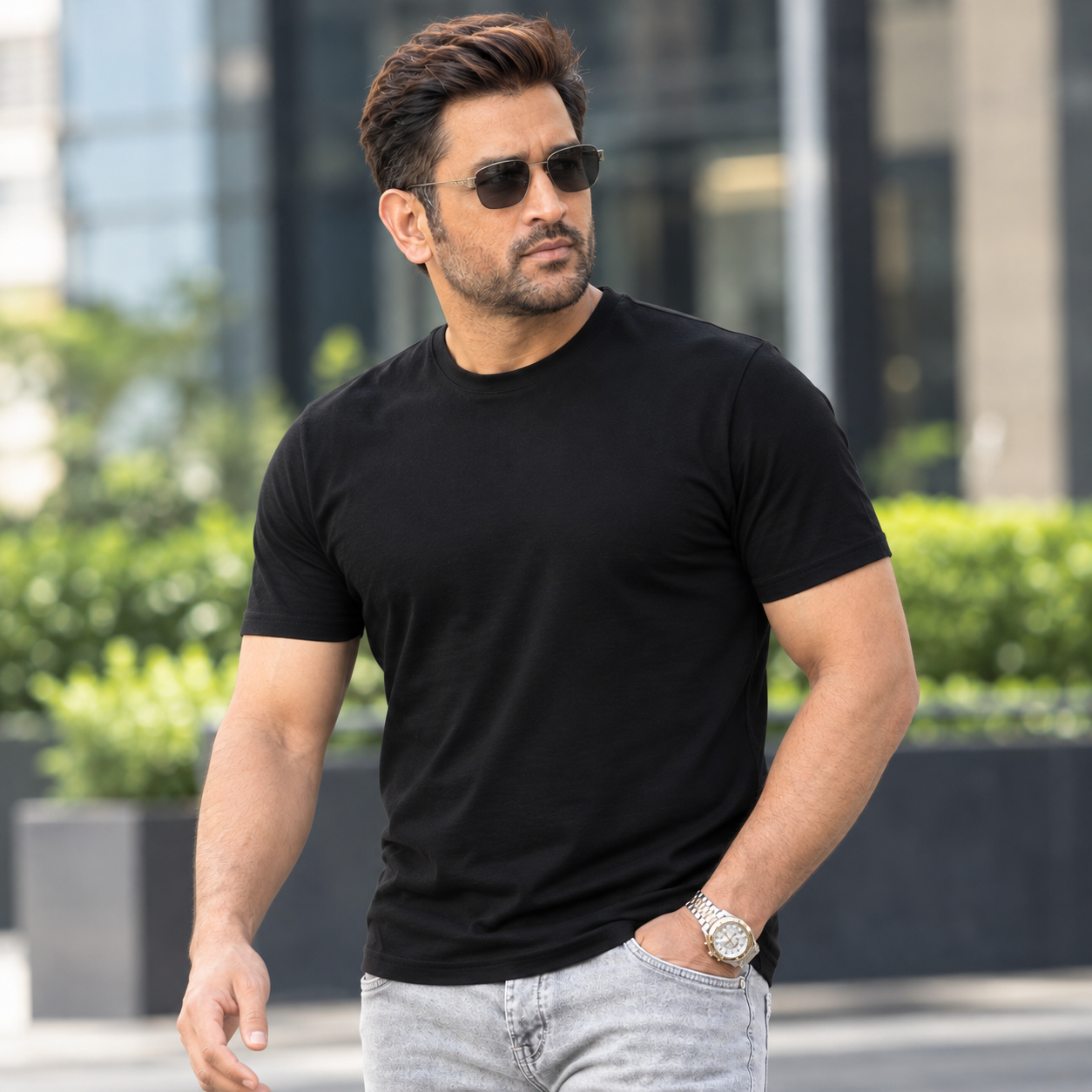 TRIPR Solid Men Round Neck Black, Maroon T-Shirt